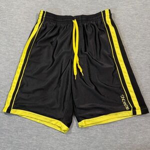 Billabong Activewear Shorts Men M Black Yellow Athletic Mesh Gym Training Lined